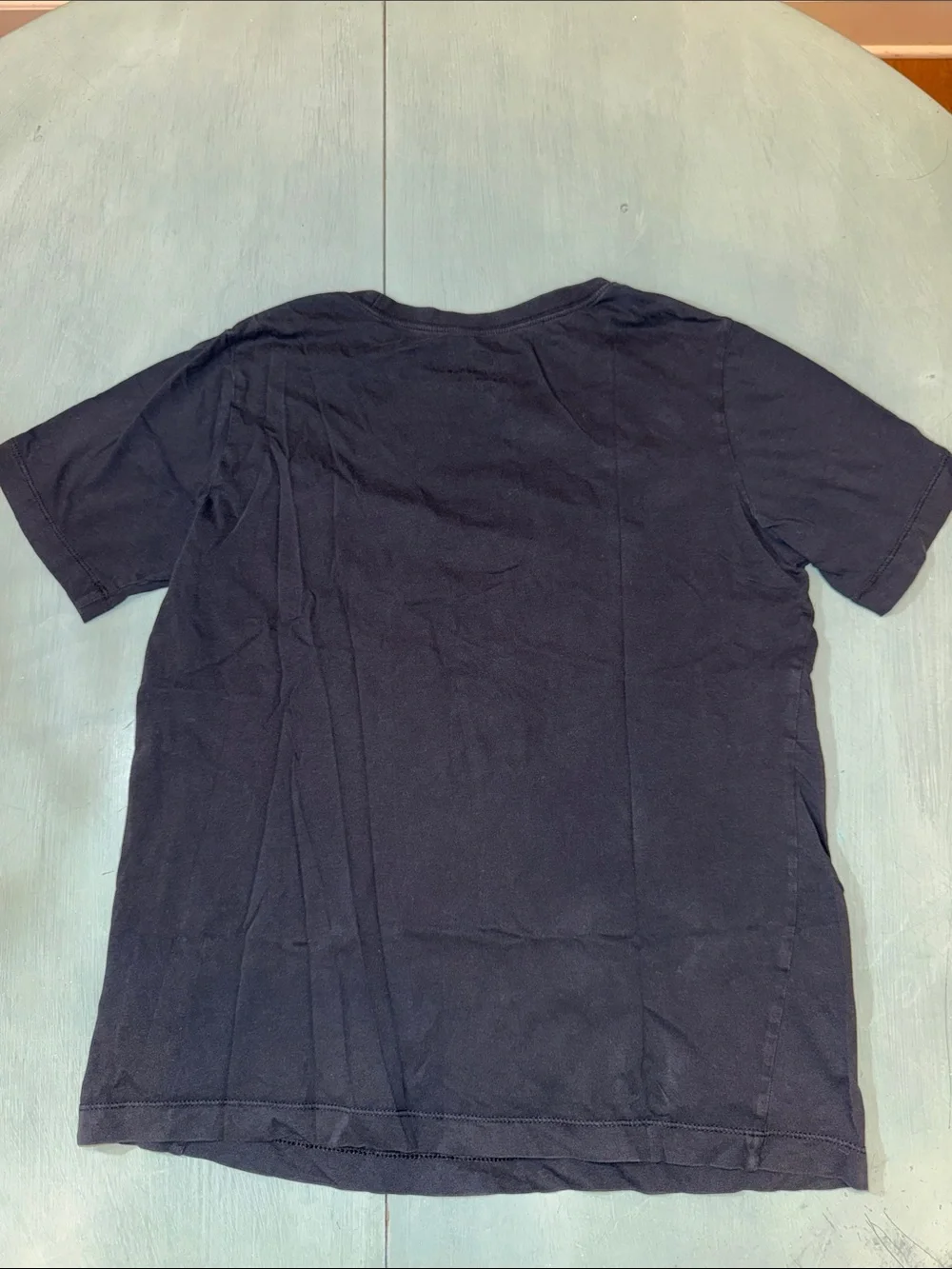 Nike Black Tee with White Logo and football Cartoon